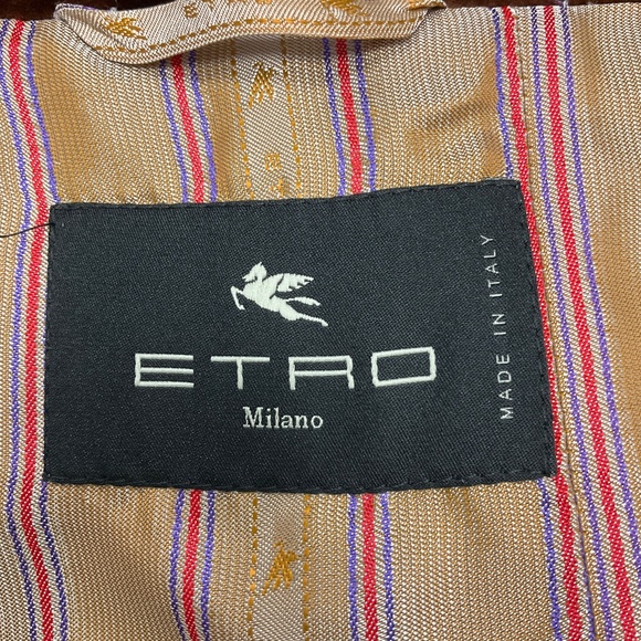 ETRO BROWN 2023 VELVET JACKET AND PANTS SUIT SET - Picture 4 of 6